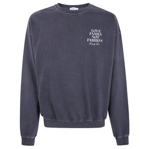 FAMILY FIRST Men's Logo Print Crewneck Sweatshirt Men BLACK Sweaters & Cardigans